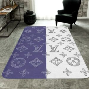 Louis Vuitton Blue White Living Room Carpet 027