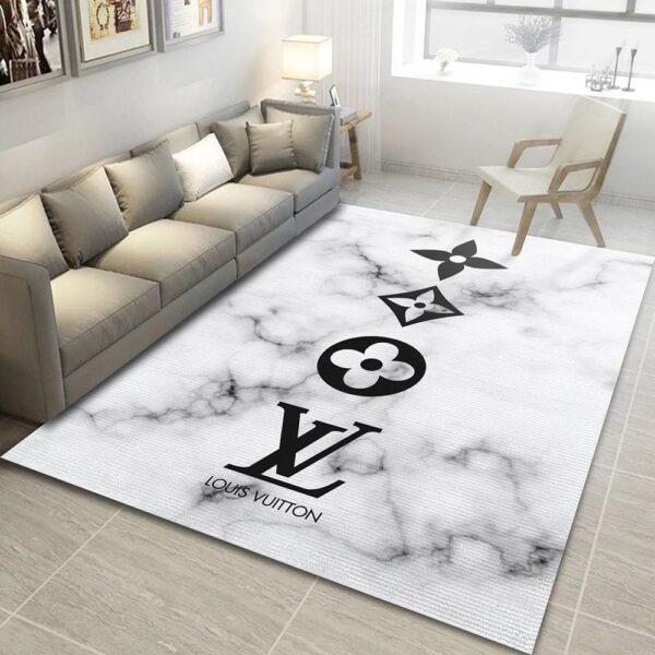Louis Vuitton Black & White Living Room Carpet 017 Louis Vuitton Black & White Living Room Carpet 017