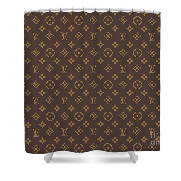 Shower Curtains Louis Vuitton Dark Brown 096 Shower Curtains Louis Vuitton Dark Brown 096