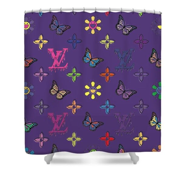 Louis Vuitton Shower Curtain Multicolor Butterfly 047 Louis Vuitton Shower Curtain Multicolor Butterfly 047