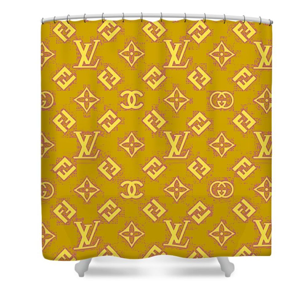 Louis Vuitton Shower Curtain Gold 040 Louis Vuitton Shower Curtain Gold 040