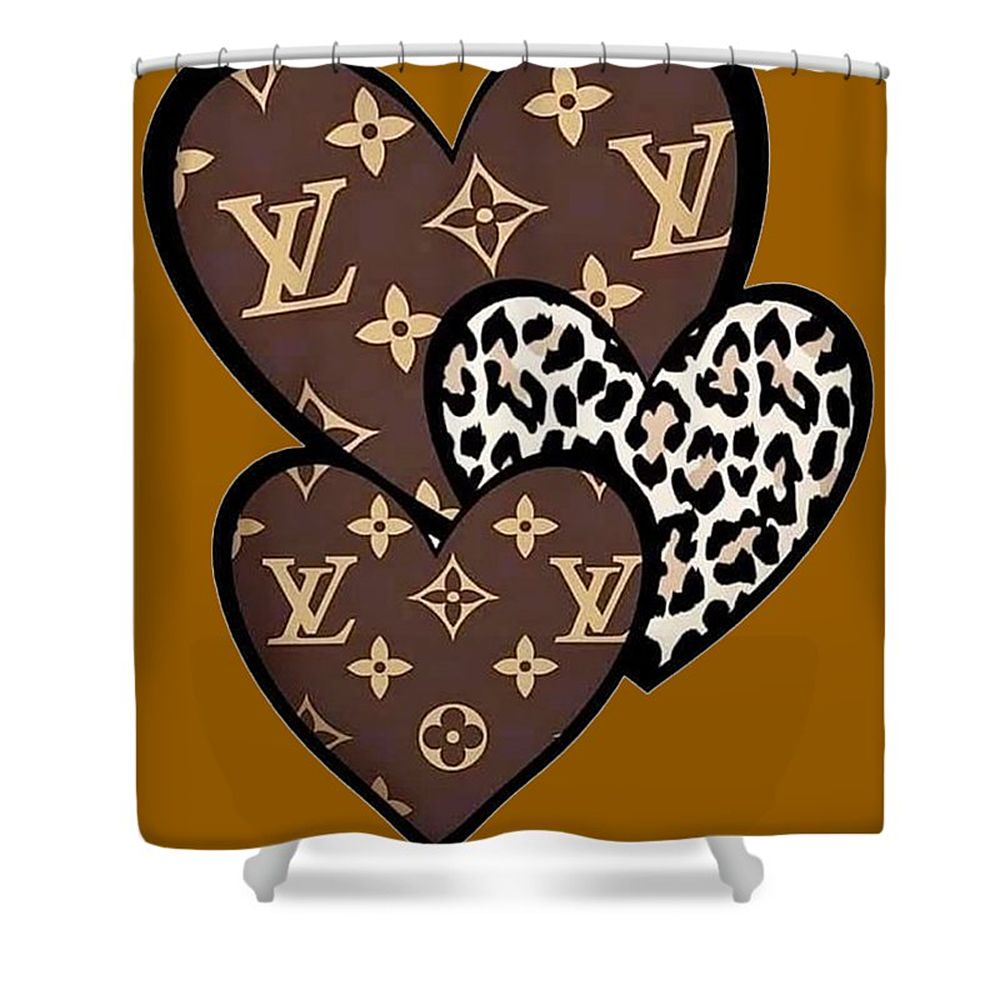 Louis Vuitton Shower Curtain Brown Heart 032 Louis Vuitton Shower Curtain Brown Heart 032