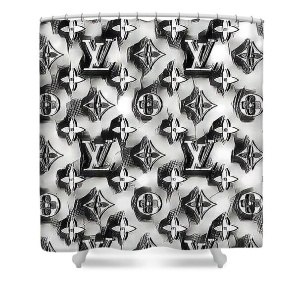 Louis Vuitton Shower Curtain Black And White 109 Louis Vuitton Shower Curtain Black And White 109