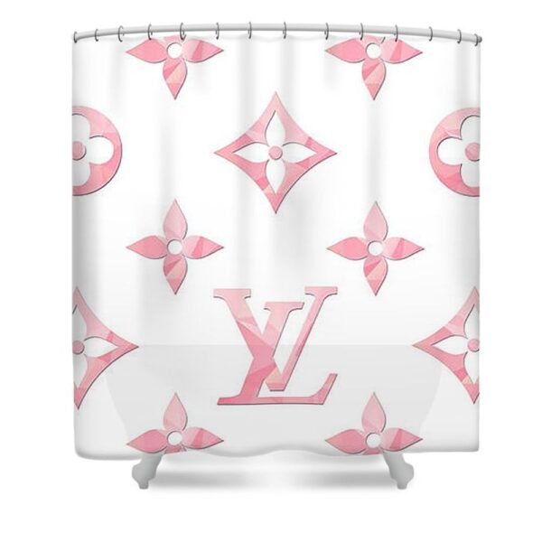 Louis Vuitton Pink Logo Shower Curtain 113 Louis Vuitton Pink Logo Shower Curtain 113