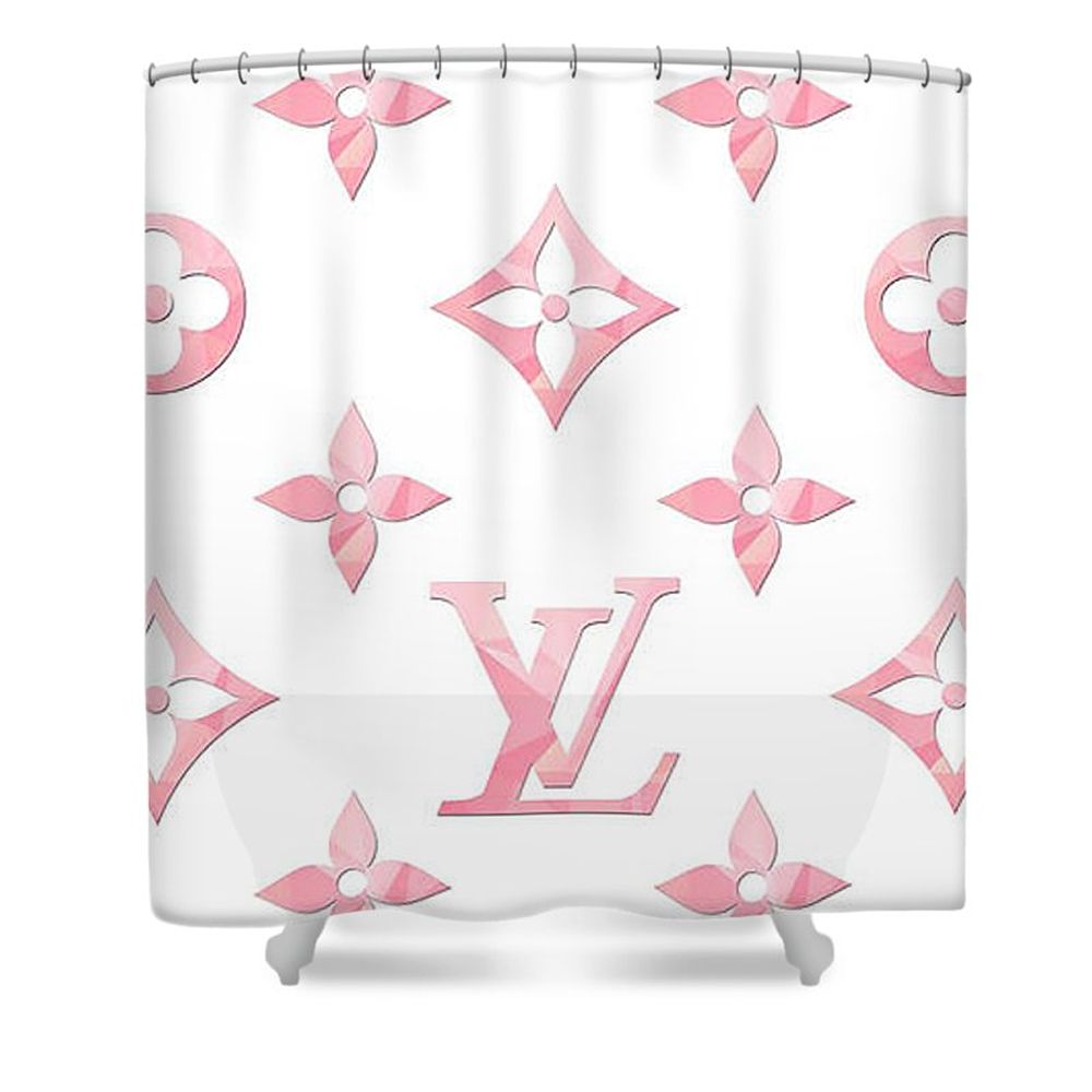 Louis Vuitton Pink Logo Shower Curtain 113 Louis Vuitton Pink Logo Shower Curtain 113