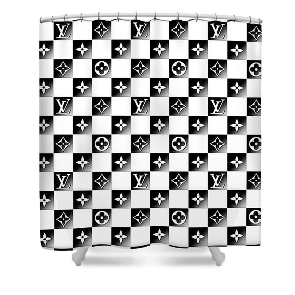 Louis Vuitton Black And White Shower Curtain 119 Louis Vuitton Black And White Shower Curtain 119
