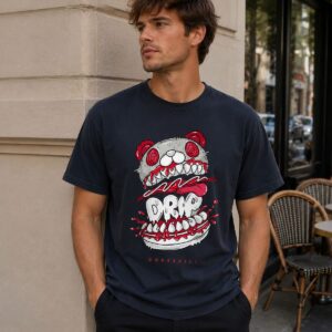 Buger Bear Graphic Match Jordan 4 White Oreo Tech White Premium T-Shirt