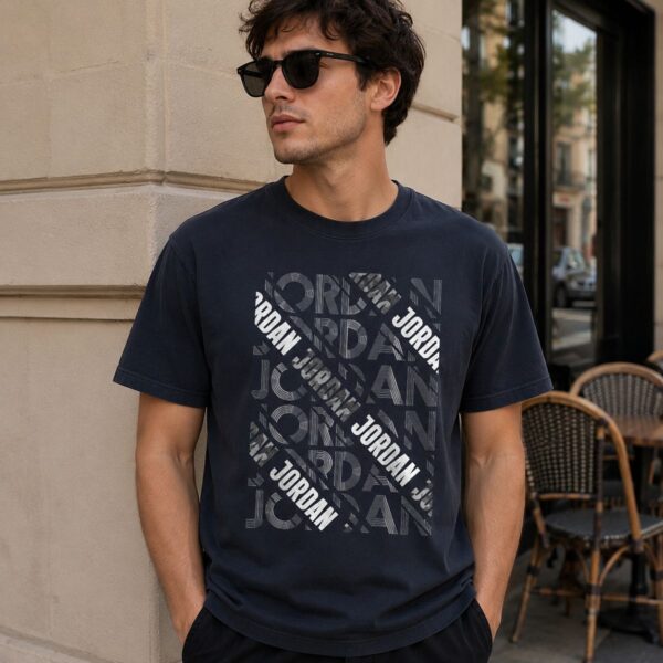 Diagonal Jordan Pattern Jordan Camo Pattern Grey Camouflage T-Shirt