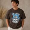 Douple Bear Graphic Tee Match Jordan 4 University Blue T-Shirt