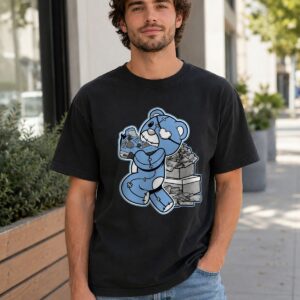 Graphic Tee Match Jordan 4 University Blue T-Shirt T-Shirt