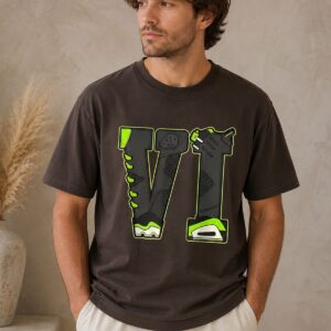 VI Sneaker Art T-Shirt Inspired Retro Athletic Style Graphic Tee