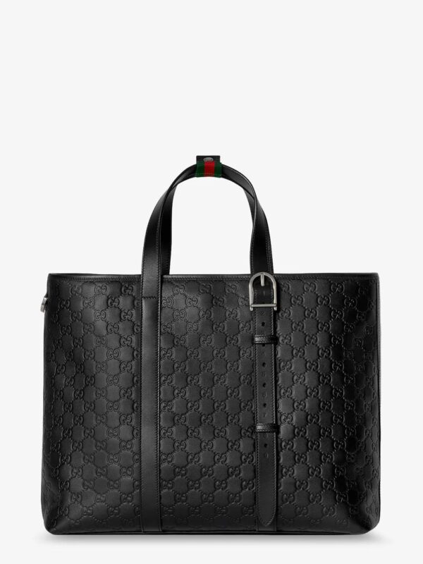 GG Emblem Large Tote Bag in Black 850218