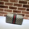 GG Savoy Leather-trimmed Coated-canvas Jacquard Toiletry Case 572767