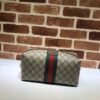GG Savoy Leather-trimmed Coated-canvas Jacquard Toiletry Case 572767