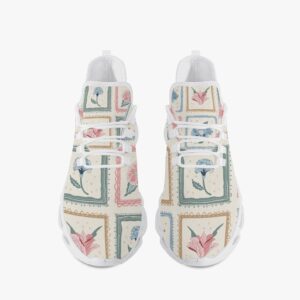 Floral Women’s Mesh Sneakers, Comfortable Athletic Shoes for Casual Wear, Trendy Gym Footwear H0088